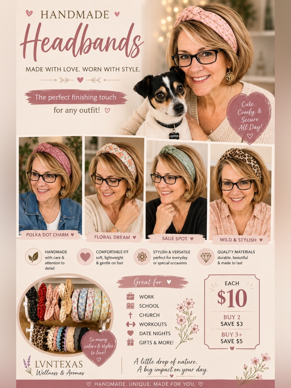 Handmade Boutique Headbands – You Pick One